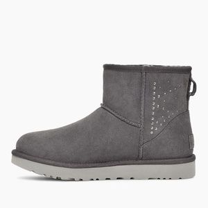 UGG Classic Mini Studded Charcoal new with box